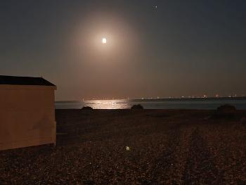 Full moon at the seaside