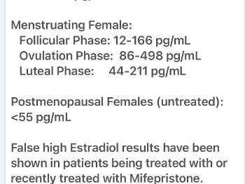 Estrodiol results 