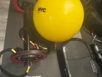 Pilates Wheel, Stability Ball & Lifepro Rumblex Max 4D with 3 Motors