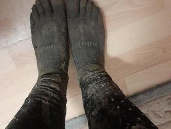 Muddy feet and leggings! 