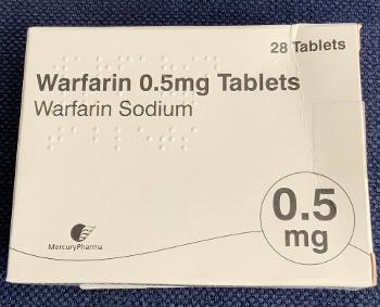 Packet of Warfarin 0.5mg