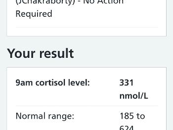 Blood cortisol 20th Dec