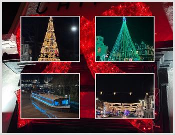 Stratford upon Avon Christmas lights collage.