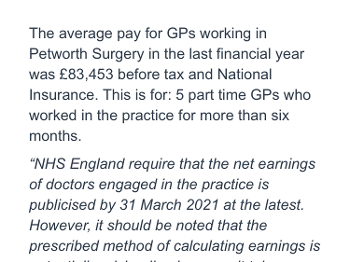 Part Time GP earnings.