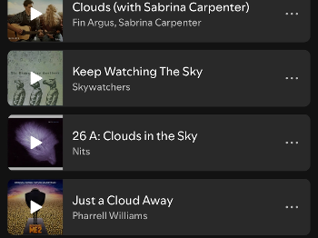 Spotify Song Playlist: Clouds