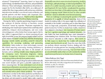 Highlighted sections by author Dr Eric Topol on AI clinical reasoning 