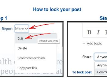 How to lock your post
