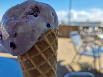 Blueberries and clotted cream ice cream