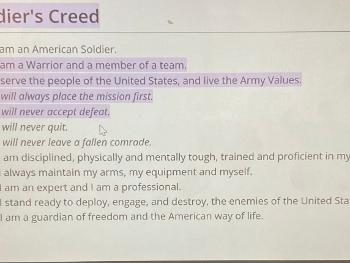 Soldiers creed
