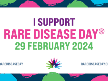 "I Support Rare Disease Day" official banner.