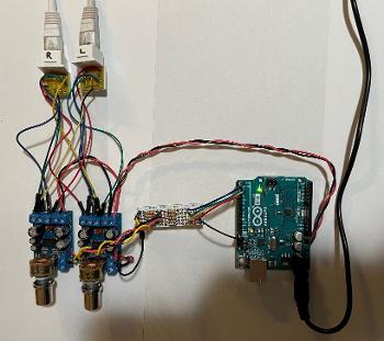 vCR Controller - Arduino Uno, Voltage Dividers and Audio Amplifiers