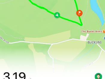 The Blickling Park run map from this morning. A beautiful estate for run thanks Blickling