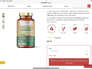 Theanine supplement from Time Health