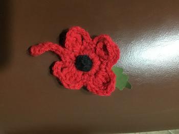Crochet poppy