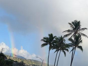 Double Rainbow at HNL marathon