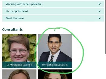 In this screen catch I’ve circled the consultant I saw