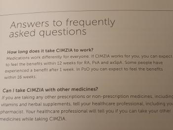 Extract from Cimzia booklet 